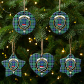 Rose Hunting Ancient Tartan Crest Christmas Ceramic Ornament